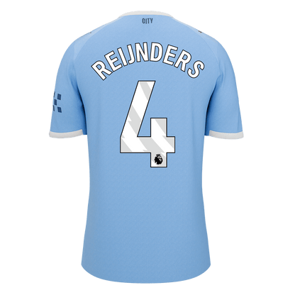 REIJNDERS #4 Manchester City Thuisshirt 2025/26 Blauw - Super