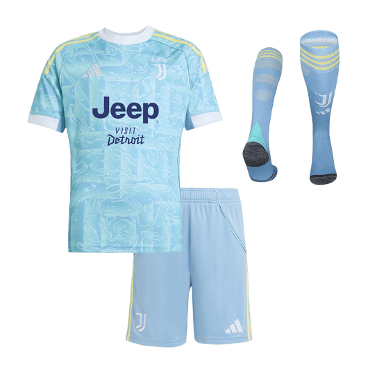 Vente Flash Juventus Extérieur Maillot Kit 2025/26 Enfant Bleu
