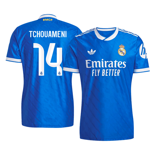 TCHOUAMENI #14 Real Madrid Derde Thuisshirt 2025/26 Blauw Speler