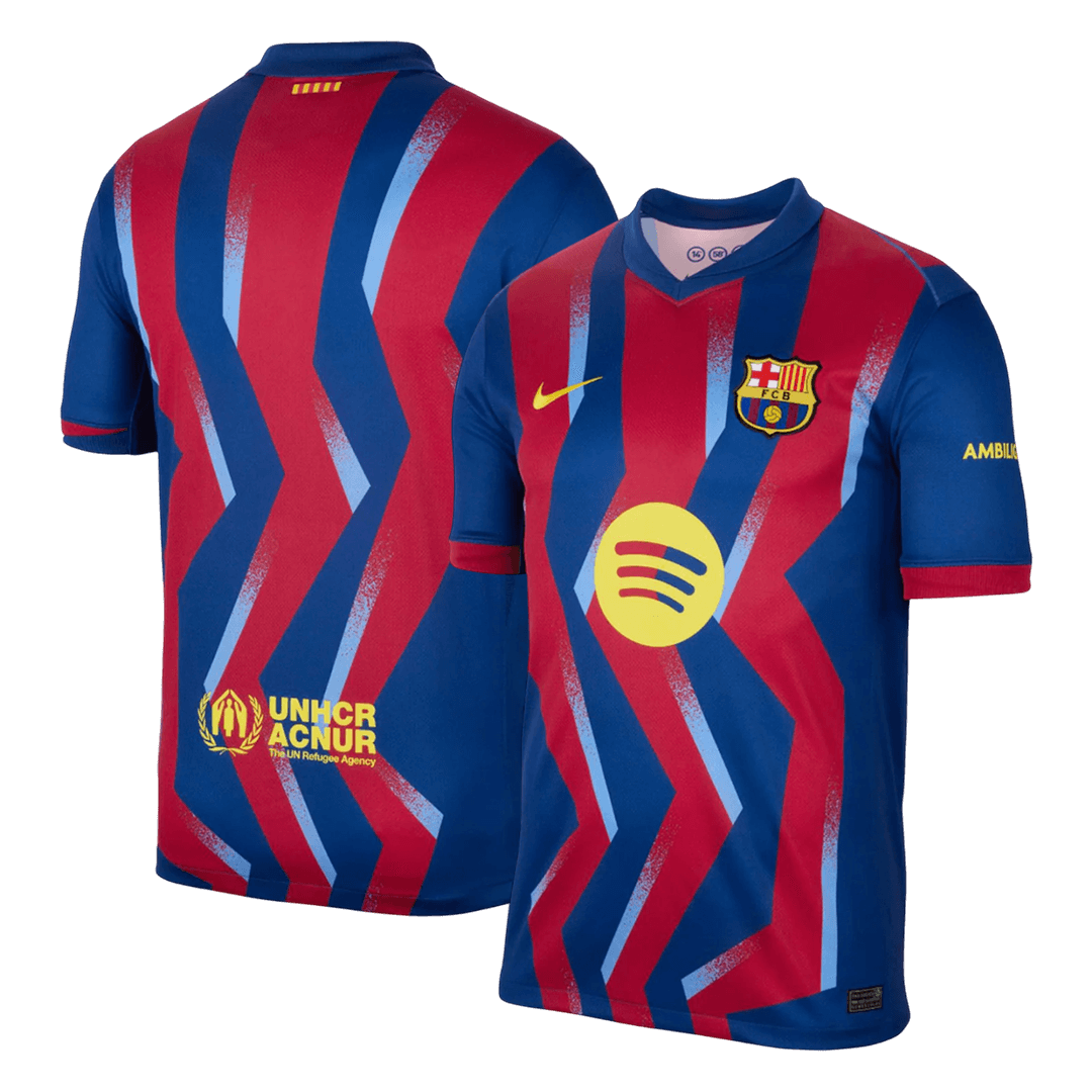 Barcelona Vierde Uitshirt Set 2025/26 Rood & Blauw