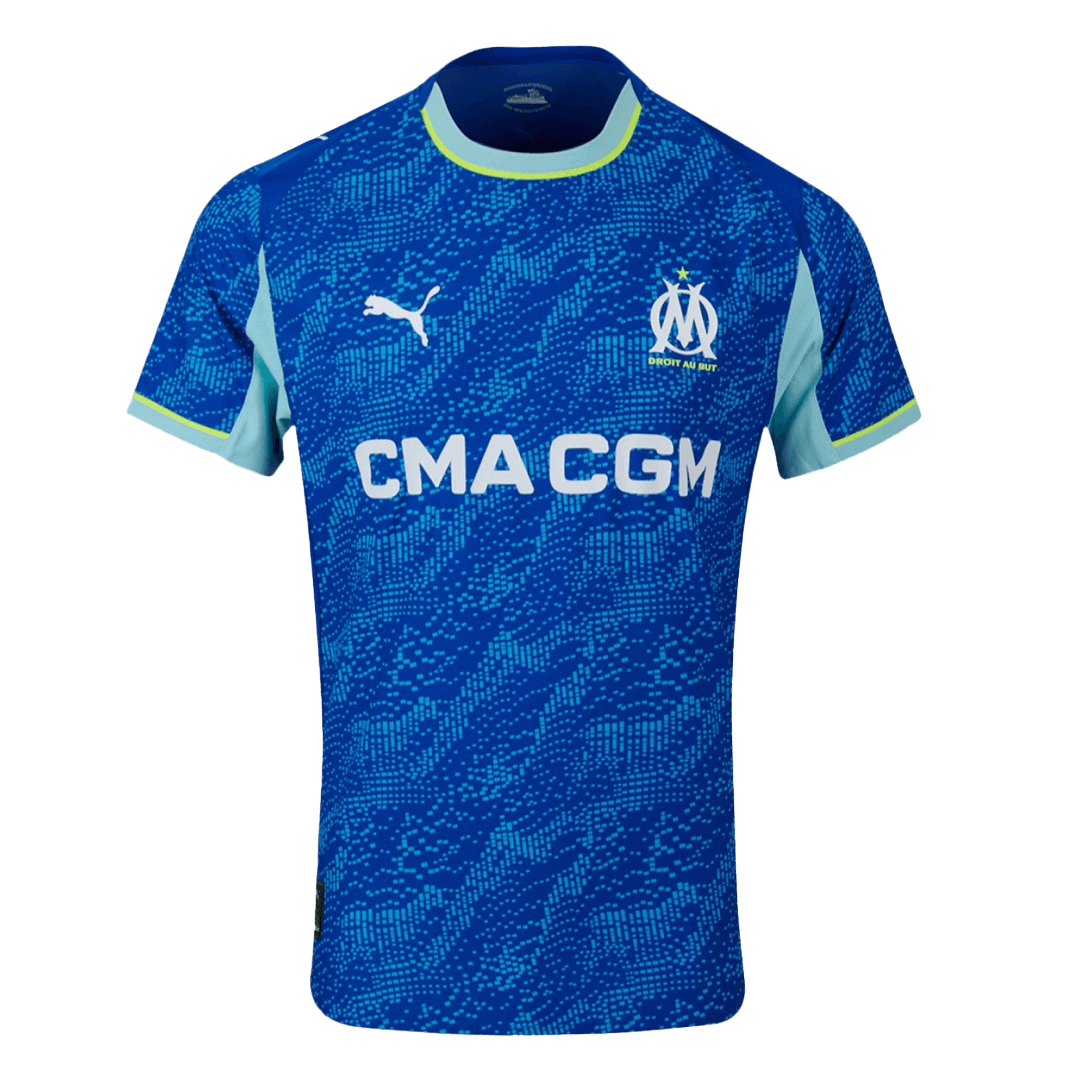 Olympique Marseille Derde Shirt 2025/26 Blauw Authentiek Grote Maat