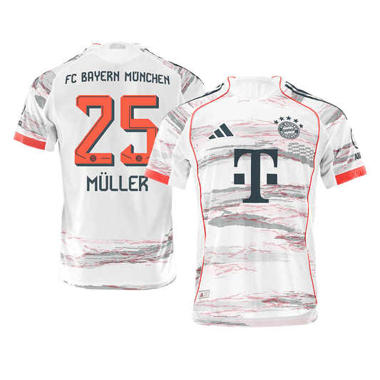 MÜLLER #25 München Uitshirt 2025/26 Wit Speler