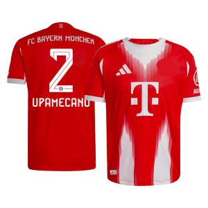 UPAMECANO #2 Munich Domicile Maillot 2025/26 Rouge Authentique